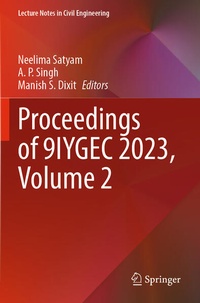 Enlarge image Cover: Proceedings of 9IYGEC 2023, Volume 2 - Springer