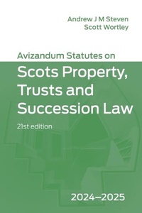 Abbildung von: Avizandum Statutes on Scots Property, Trusts and Succession Law - Edinburgh University Press