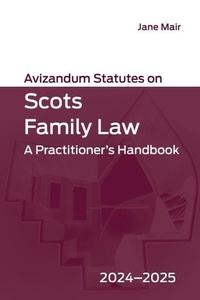 Abbildung von: Avizandum Statutes on Scots Family Law - Edinburgh University Press