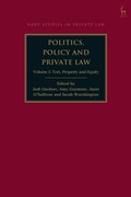 Cover: Politics, Policy and Private Law - Hart Publishing