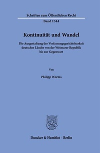 Abbildung von: Kontinuität und Wandel - Duncker & Humblot