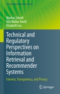 Cover: Technical and Regulatory Perspectives on Information Retrieval and Recommender Systems - Springer