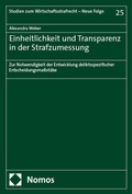 Bild: Einheitlichkeit und Transparenz in der Strafzumessung - Nomos