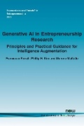 Cover: Generative AI in Entrepreneurship Research - now publishers Inc