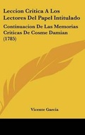 Cover: Leccion Critica a Los Lectores del Papel Intitulado - Kessinger Publishing