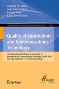 Cover: Quality of Information and Communications Technology - Springer