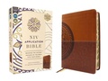 Cover: NIV Application Bible, Leathersoft, Brown, Red Letter, Thumb Indexed, Comfort Print - Zondervan