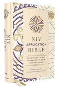 Cover: NIV Application Bible, Hardcover, Multi-Cream, Red Letter, Comfort Print - Zondervan