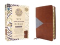 Cover: NIV Application Bible, Personal Size, Leathersoft, Brown/Blue, Red Letter, Indexed, Comfort Print - Zondervan