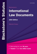 Abbildung von: Blackstone's International Law Documents - Oxford University Press