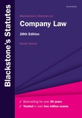 Cover: Blackstone's Statutes on Company Law - Oxford University Press