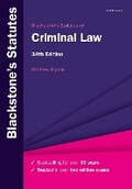 Cover: Blackstone's Statutes on Criminal Law - Oxford University Press