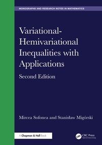 Abbildung von: Variational-Hemivariational Inequalities with Applications - Chapman and Hall