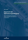Cover: Argument als &Uuml;bersetzungskategorie - Peter Lang Verlag