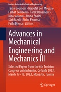 Cover: Advances in Mechanical Engineering and Mechanics III - Springer