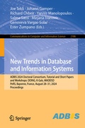 Cover: New Trends in Database and Information Systems - Springer