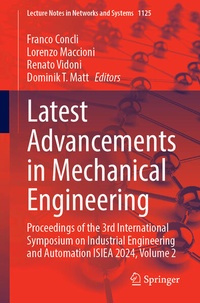 Enlarge image Cover: Latest Advancements in Mechanical Engineering - Springer