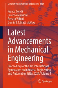 Enlarge image Cover: Latest Advancements in Mechanical Engineering - Springer