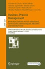 Cover: Business Process Management: Blockchain, Robotic Process Automation, Central and Eastern European, Educators and Industry Forum - Springer