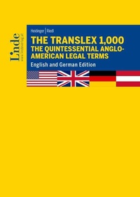 Abbildung von: The Translex 1,000 - The Quintessential Anglo-American Legal Terms - Linde