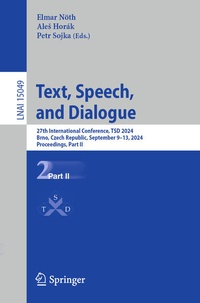 Enlarge image Cover: Text, Speech, and Dialogue - Springer