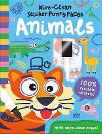 Enlarge image Cover: Wipe-Clean Sticker Funny Faces Animals - Two Windmills Limited