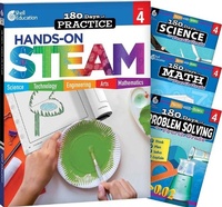 Enlarge image Cover: 180 Days (TM): STEAM, Science, Math, & Problem Solving Grade 4: 4-Book Set - Shell Educational Publishing