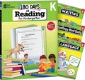 Cover: 180 Days (TM): Reading 2nd Ed, Writing, Spelling, & Language Grade K: 4-Book Set - Shell Educational Publishing
