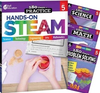 Enlarge image Cover: 180 Days (TM): STEAM, Science, Math, & Problem Solving Grade 5: 4-Book Set - Shell Educational Publishing