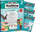 Cover: 180 Days (TM): Reading 2nd Ed, Writing, Spelling, & Language Grade 2: 4-Book Set - Shell Educational Publishing