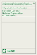 Cover: European Law and National Organisation of Civil Justice - Nomos