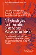 Cover: AI Technologies for Information Systems and Management Science - Springer