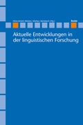 Cover: Aktuelle Entwicklungen in der linguistischen Forschung - Buske, H