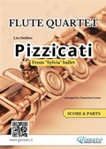 Cover: Flute Quartet "Pizzicati" by Delibes - score & parts - Glissato Edizioni Musicali