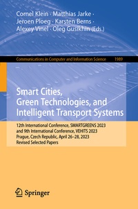 Abbildung von: Smart Cities, Green Technologies, and Intelligent Transport Systems - Springer