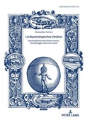 Cover: Lyrikpoetologisches Denken - Peter Lang Verlag