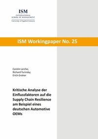 Bild vergrößern Bild: Kritische Analyse der Einflussfaktoren auf die Supply Chain Resilience am Beispiel eines deutschen Automotive OEMs - BoD - Books on Demand