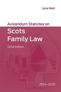 Abbildung von: Avizandum Statutes on Scots Family Law - Edinburgh University Press