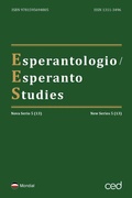 Cover: Esperantologio / Esperanto Studies. Nova Serio / New Series 5 (13) - Mondial