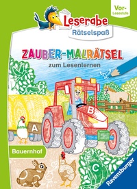 Abbildung von: Leserabe Rätselspaß - Zauber-Malrätsel zum Lesenlernen: Bauernhof (Vor-Lesestufe) - Ravensburger