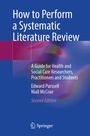 Cover: How to Perform a Systematic Literature Review - Springer