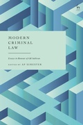 Cover: Modern Criminal Law - Hart Publishing