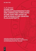 Cover: Stand und Entwicklungsperspektiven der chemischen Forschung in der AdW der UdSSR an der Schwelle des zehnten Planjahrf&uuml;nfts - De Gruyter