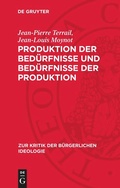 Cover: Produktion der Bed&uuml;rfnisse und Bed&uuml;rfnisse der Produktion - De Gruyter