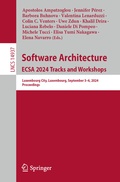 Cover: Software Architecture. ECSA 2024 Tracks and Workshops - Springer