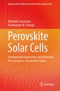 Cover: Perovskite Solar Cells - Springer