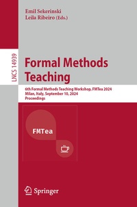 Enlarge image Cover: Formal Methods Teaching - Springer