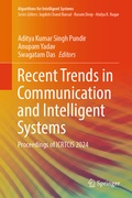 Cover: Recent Trends in Communication and Intelligent Systems - Springer