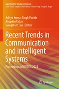 Cover: Recent Trends in Communication and Intelligent Systems - Springer