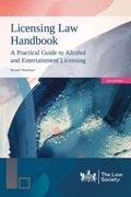 Cover: Licensing Law Handbook - The Law Society